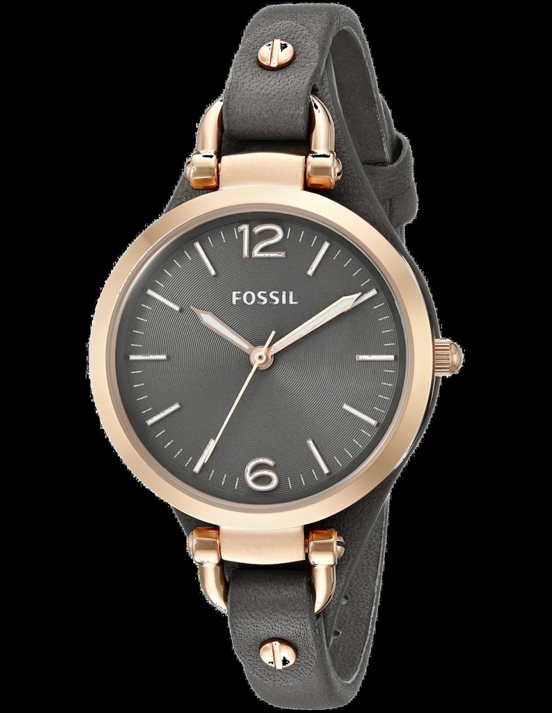 Montre Fossil ES3077 femme cadran gris bracelet cuir