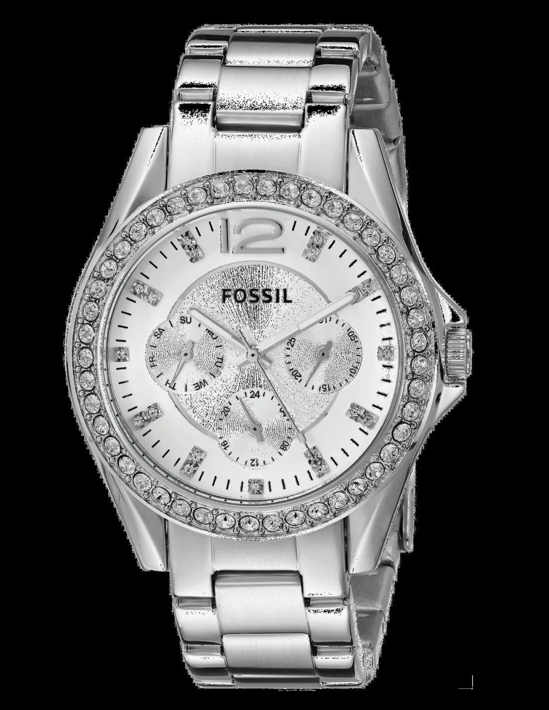 Montre Fossil ES3202 femme cadran argent bracelet acier inoxydable
