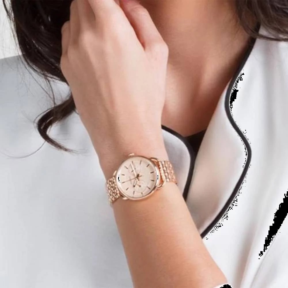 Montre Fossil ES3713 femme détail cadran or rose
