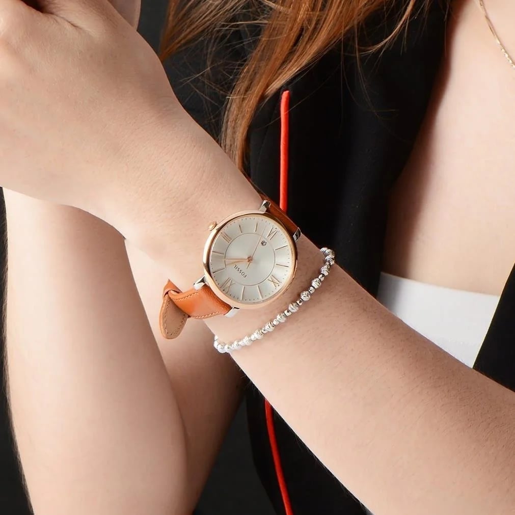 Montre Fossil ES3842 femme détail cadran argent