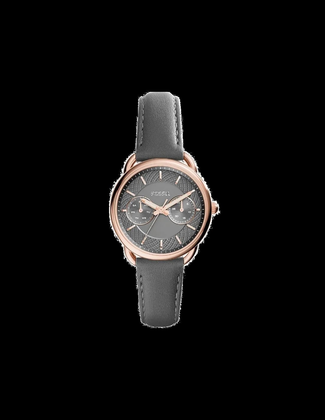 Montre Fossil ES3913 femme cadran gris bracelet cuir