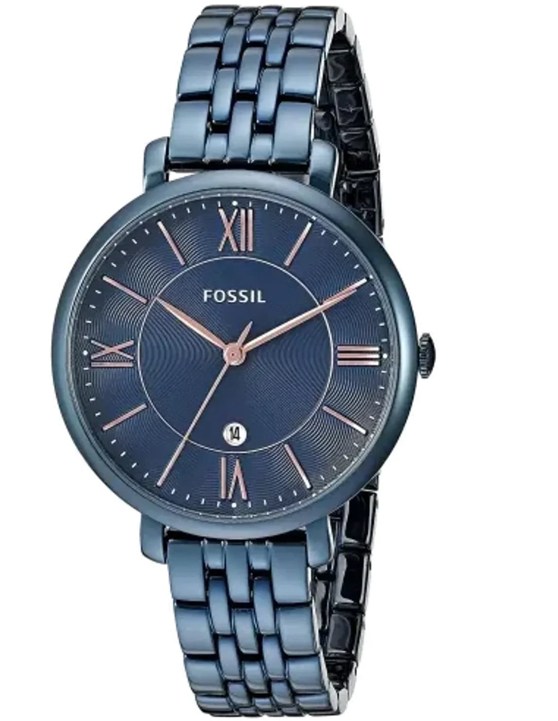Montre Fossil ES4094 femme cadran bleu bracelet acier