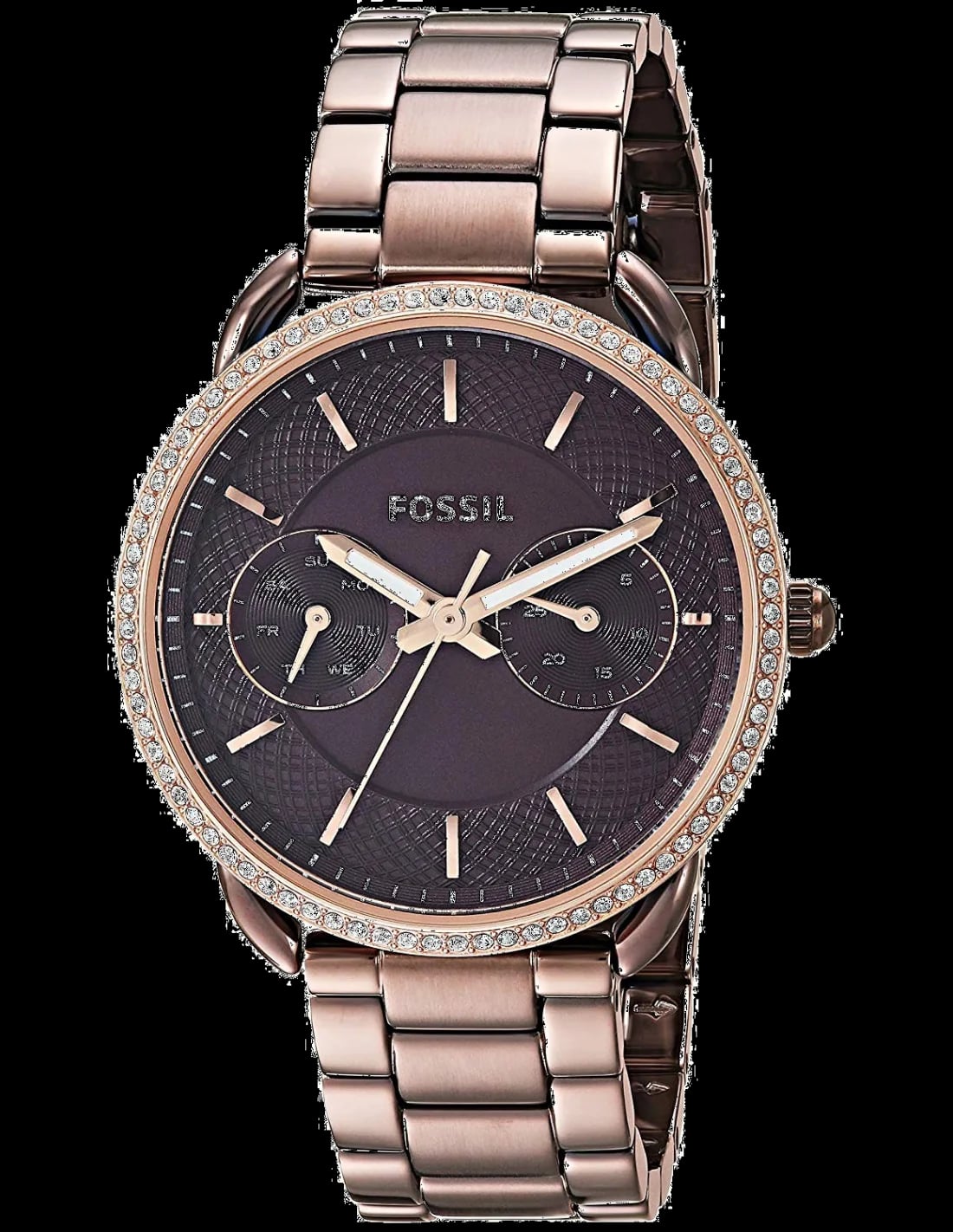 Montre Fossil ES4258 femme cadran marron bracelet acier inoxydable