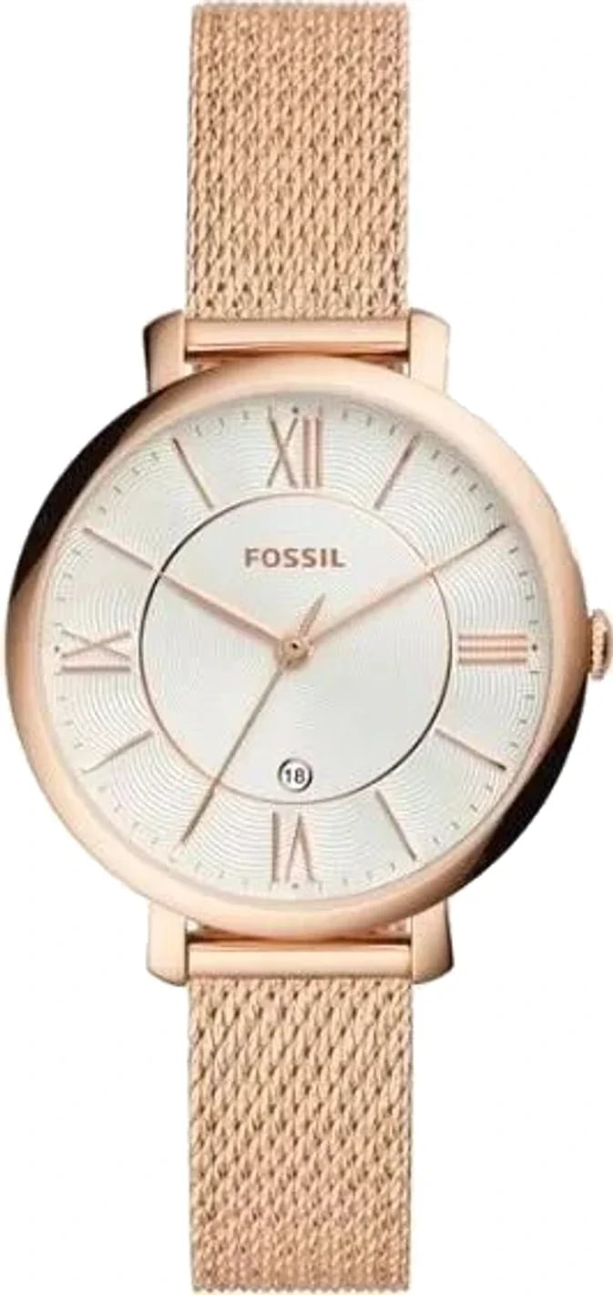 Montre Fossil ES4352 femme cadran blanc bracelet acier