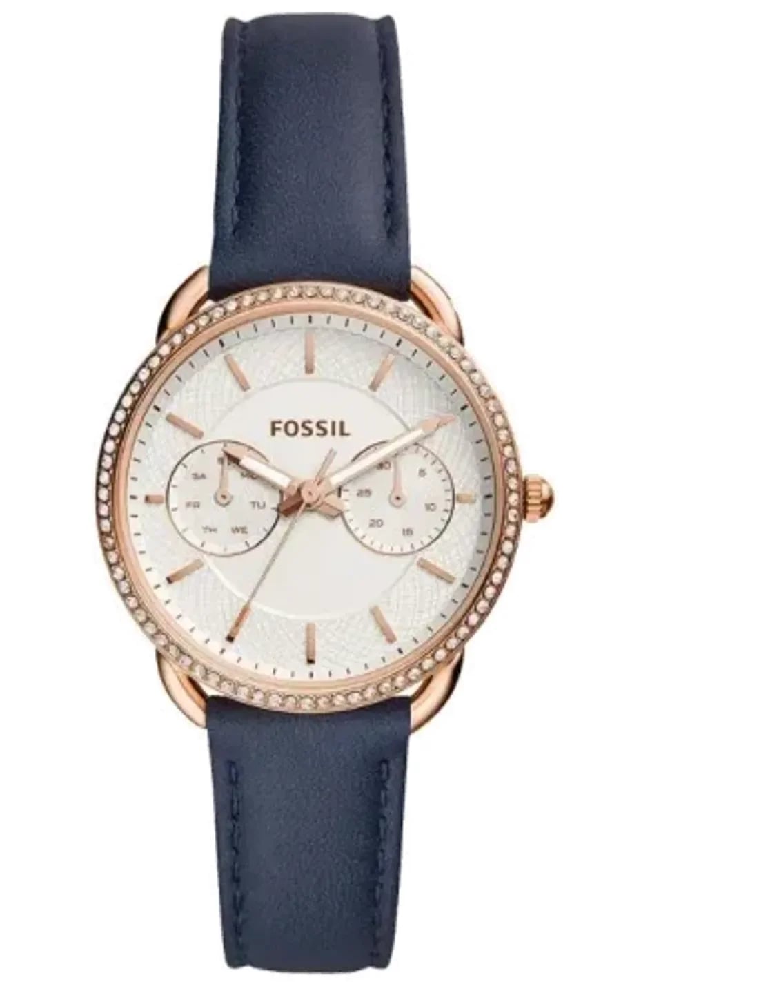 Montre Fossil ES4394 femme cadran blanc bracelet cuir