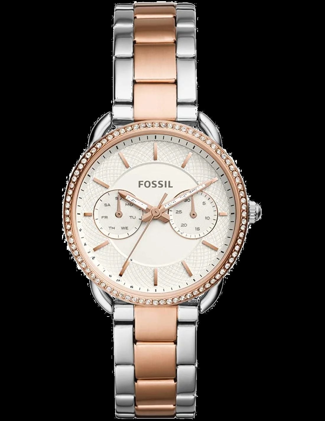 Montre Fossil ES4396 femme cadran argent bracelet acier inoxydable