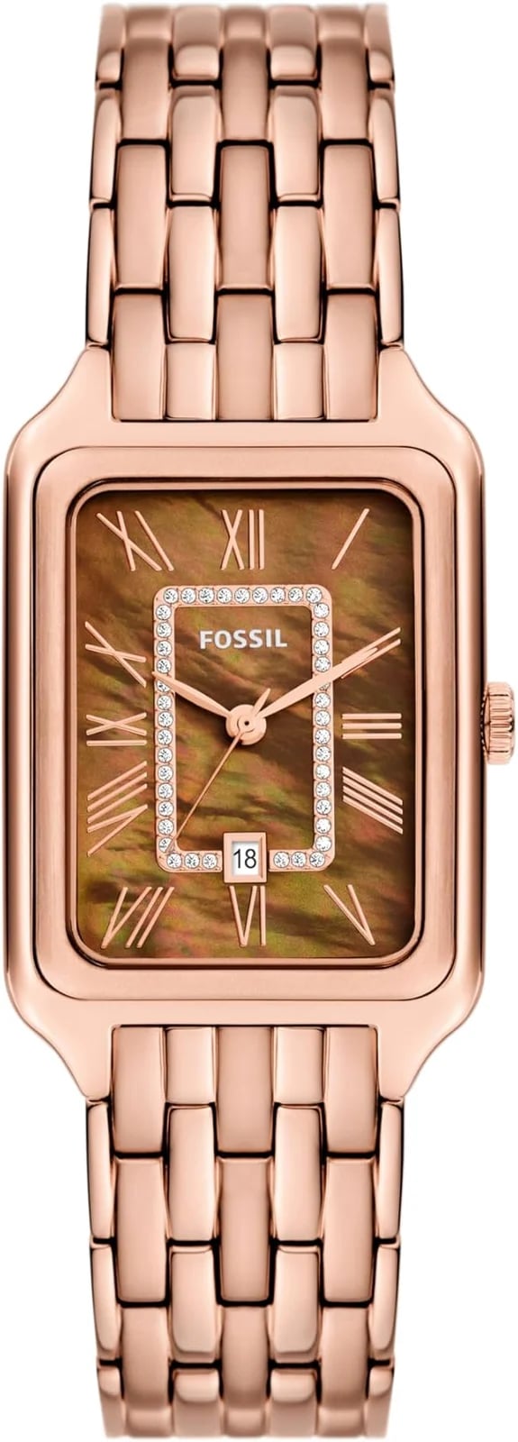 Montre Fossil ES5323 femme cadran marron bracelet acier