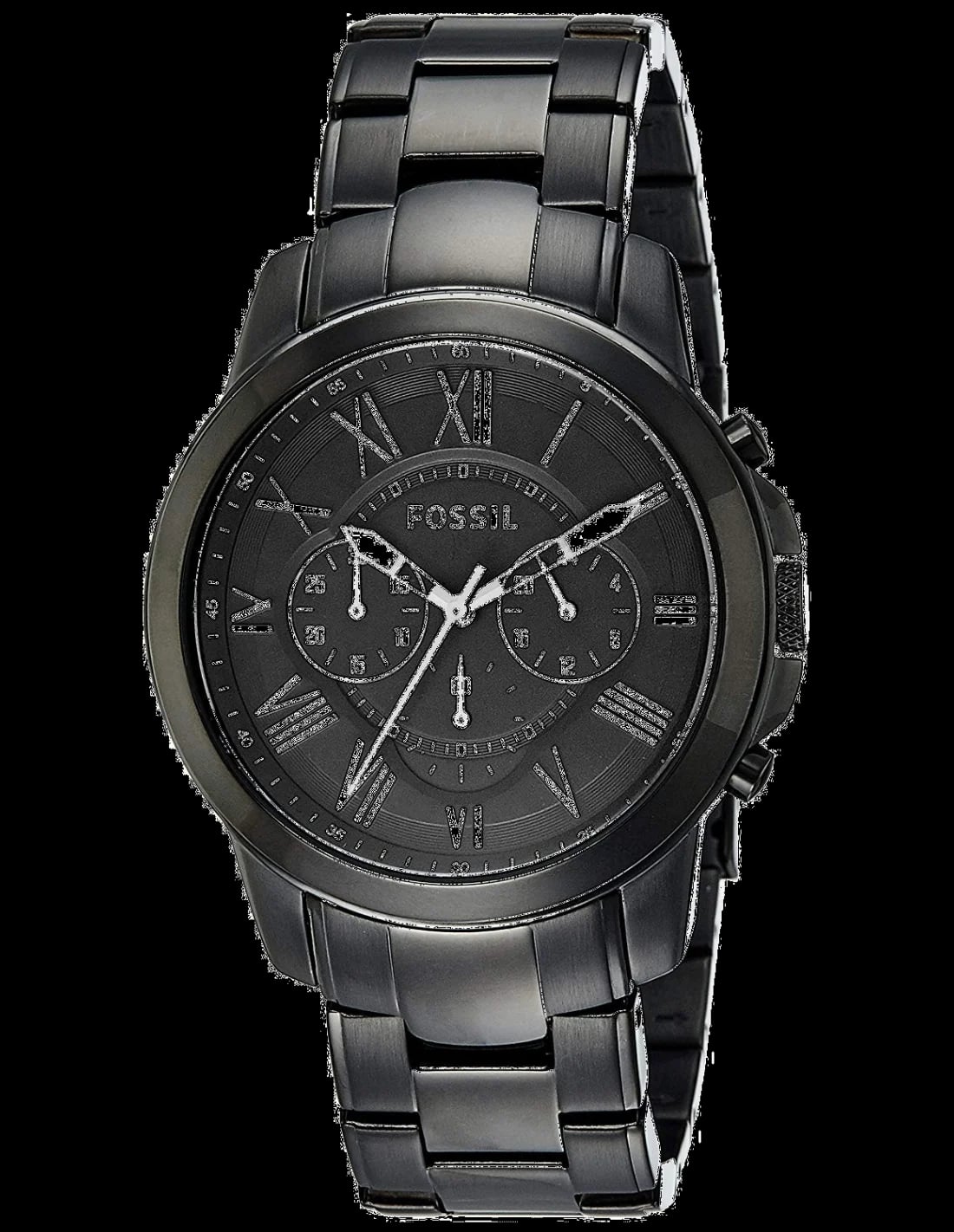 Montre Fossil FS4832 homme cadran noir chiffres romains acier