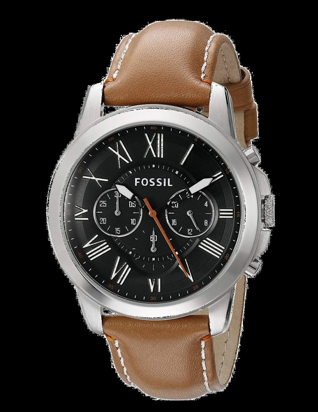Montre Fossil FS4918 homme cadran vert bracelet cuir