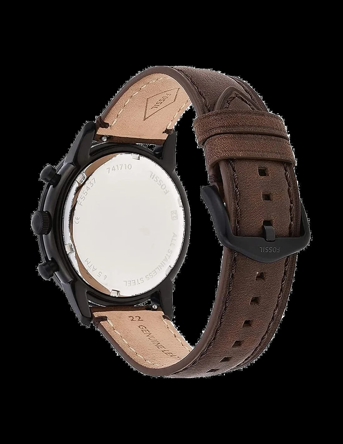 Montre Fossil FS5437 homme détail cadran marron