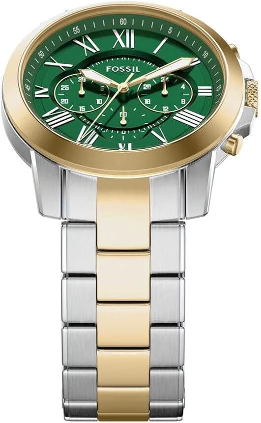 Montre Fossil FS6131 homme détail cadran vert
