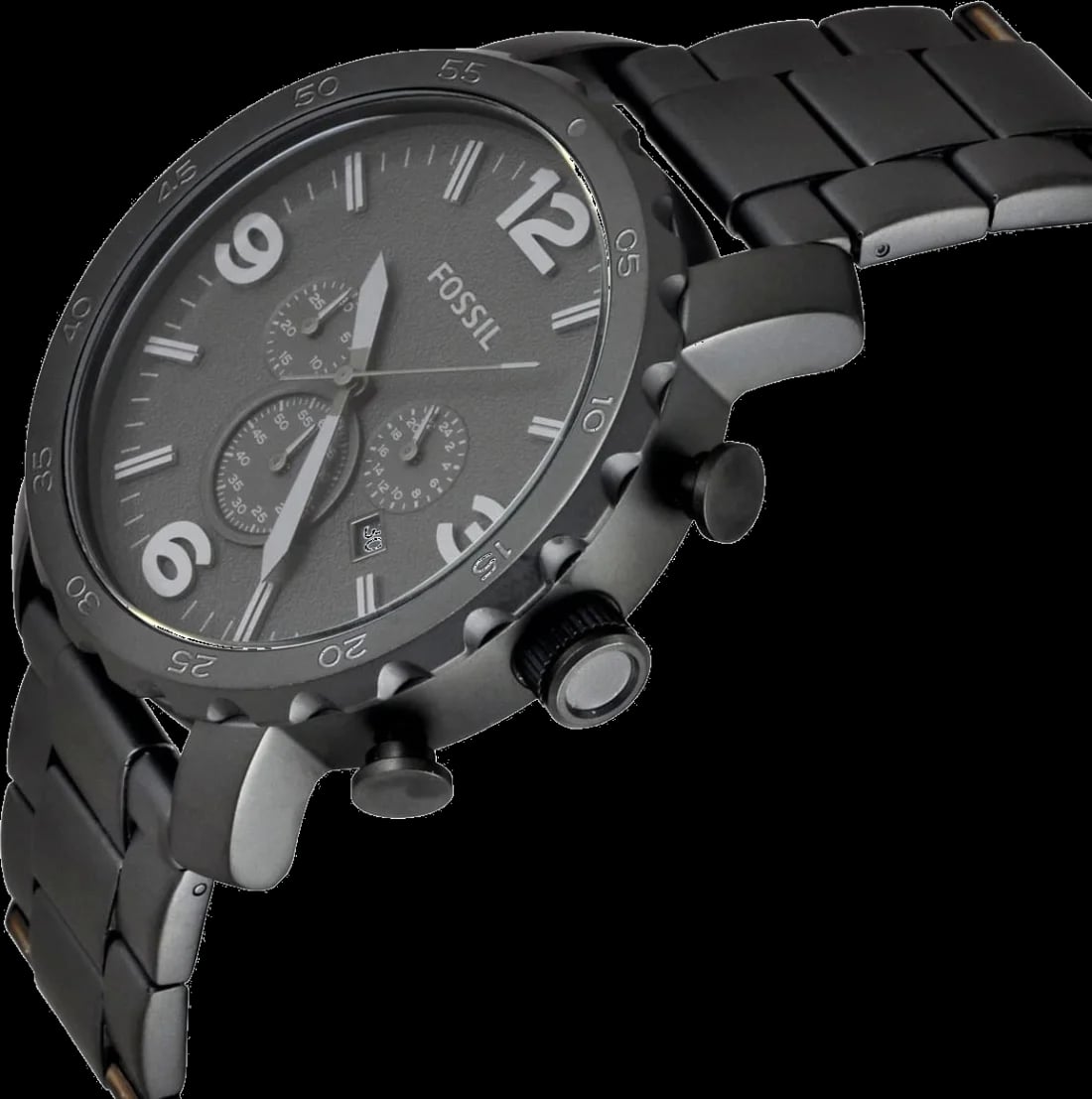 Montre Fossil JR1401 homme détail cadran noir