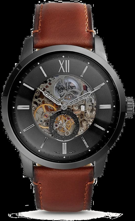 Montre Fossil ME3181 homme cadran gris bracelet cuir