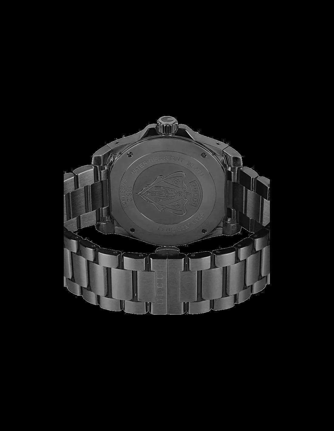 Montre Gucci YA136213 homme détail cadran noir