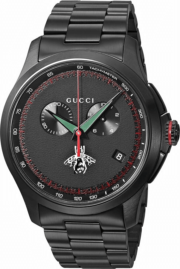 Montre Gucci YA126269 homme cadran noir bracelet acier inoxydable