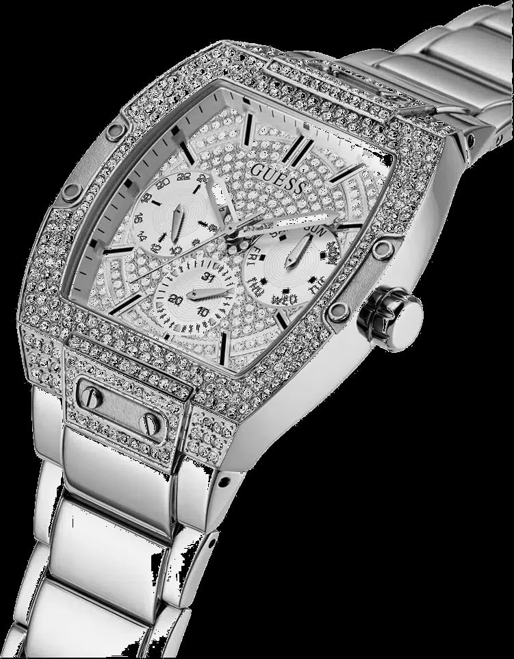 Montre Guess GW0094G1 détail cadran argent