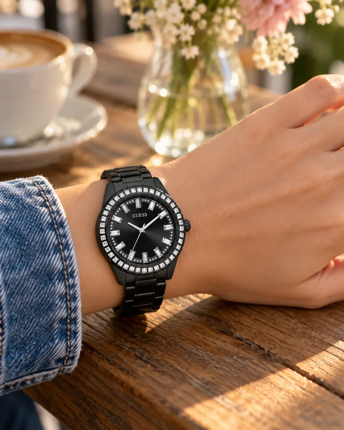 Montre Guess GW0111L4 femme verso boîtier noir