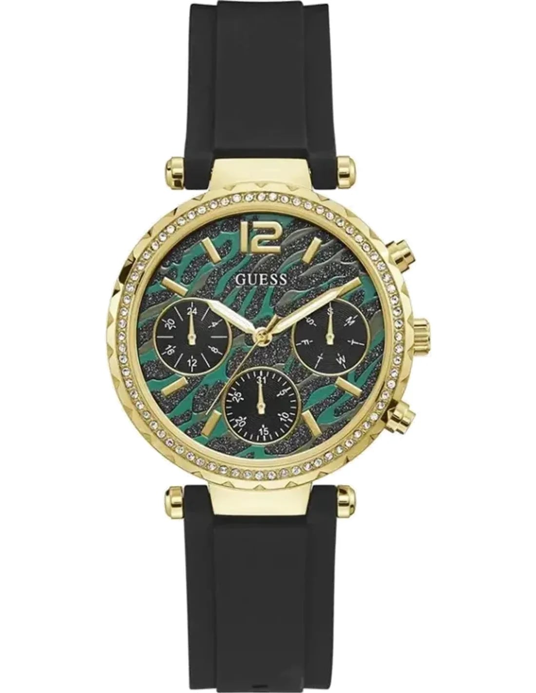 Montre Guess GW0113L1 femme cadran multicolore bracelet caoutchouc / silicone