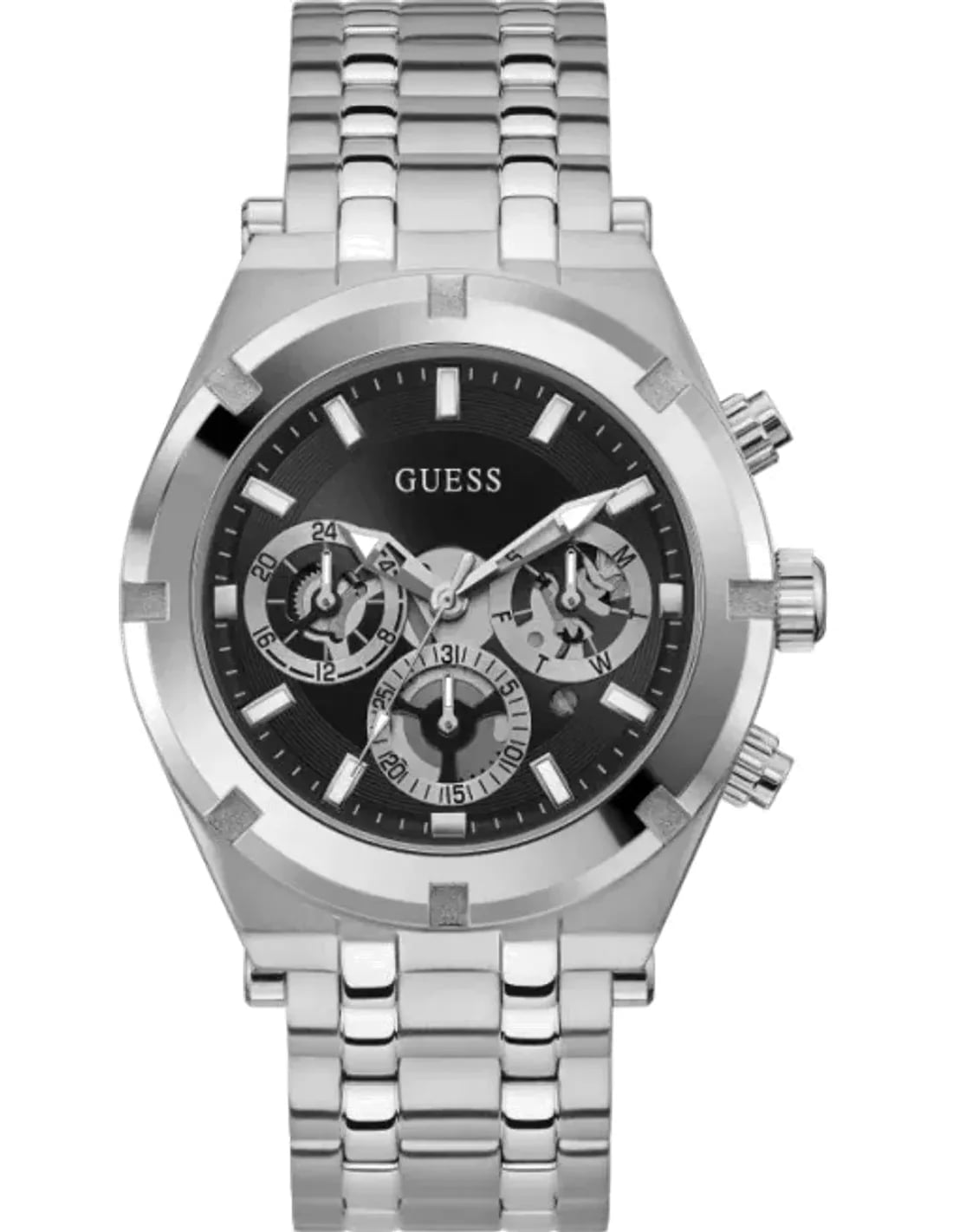 Montre Guess GW0260G1 homme cadran noir bracelet acier inoxydable