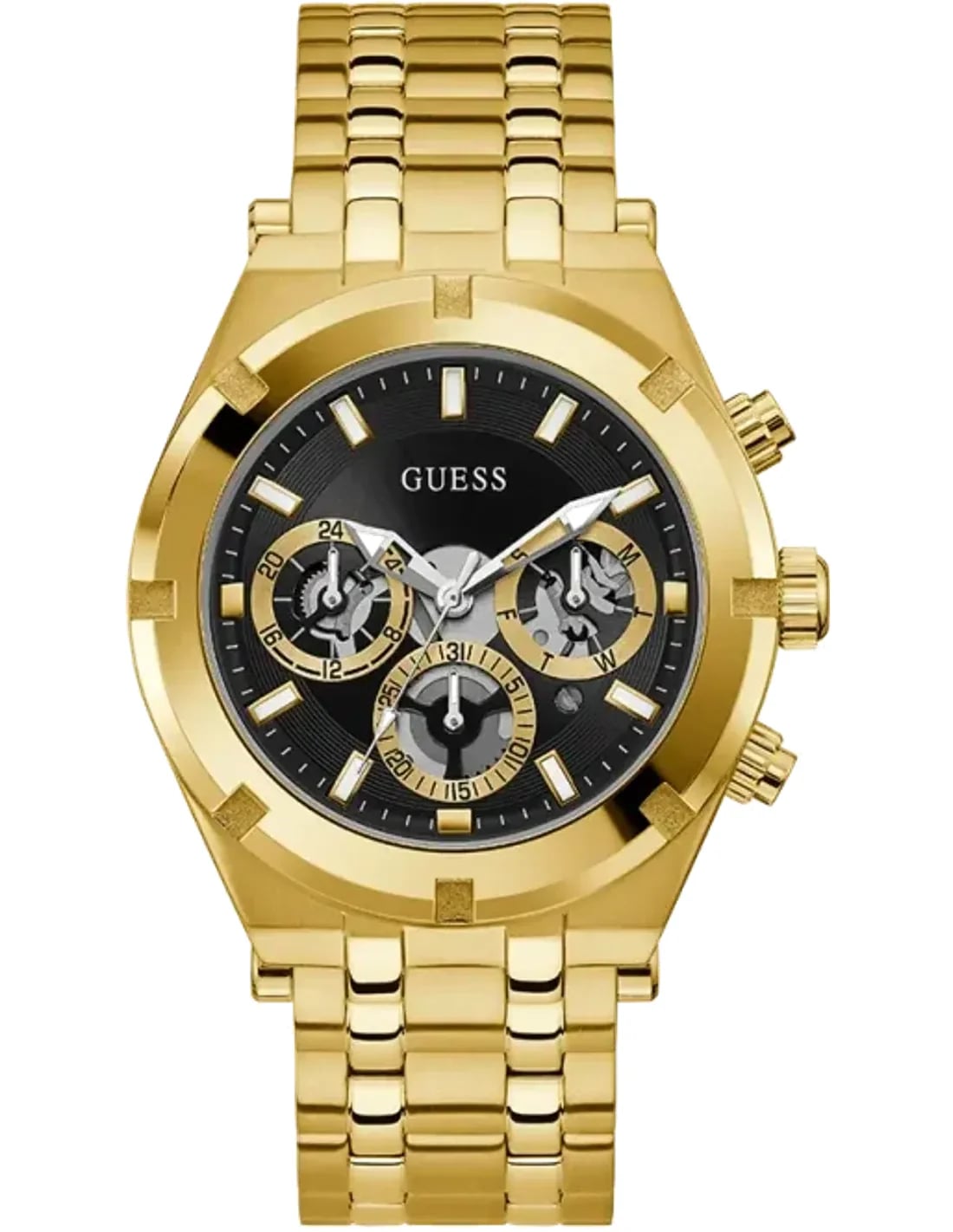 Montre Guess GW0260G2 homme acier doré cadran noir 44mm
