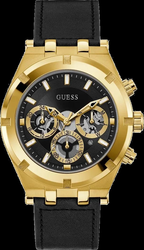 Montre Guess GW0262G2 homme cadran noir bracelet cuir