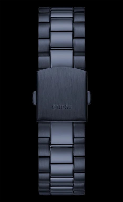 Montre Guess GW0265G9 bracelet acier inoxydable bleu détail mailles