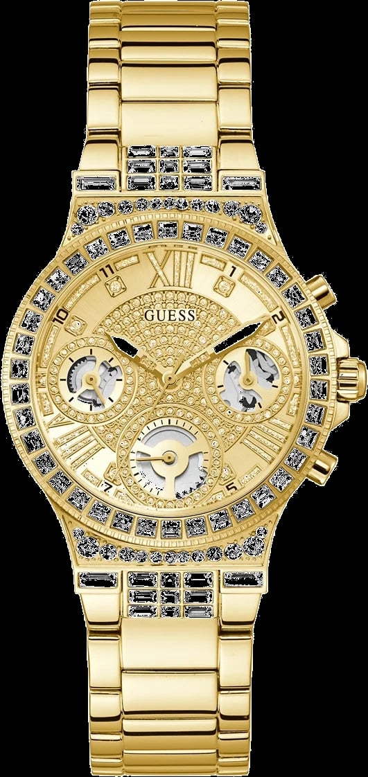 Montre Guess GW0320L2 femme cadran doré cristaux acier or 36mm