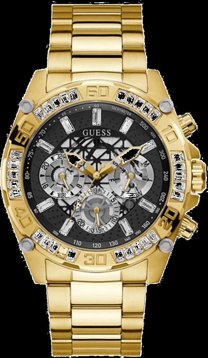Montre Guess GW0390G2 homme cadran noir bracelet acier inoxydable