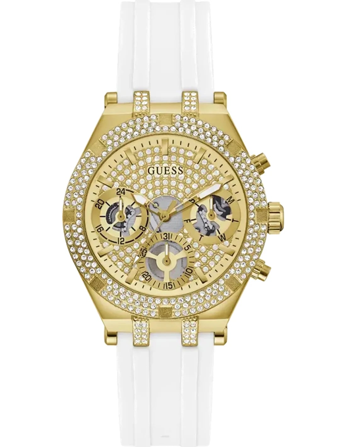 Montre Guess GW0407L2 femme cadran or bracelet silicone