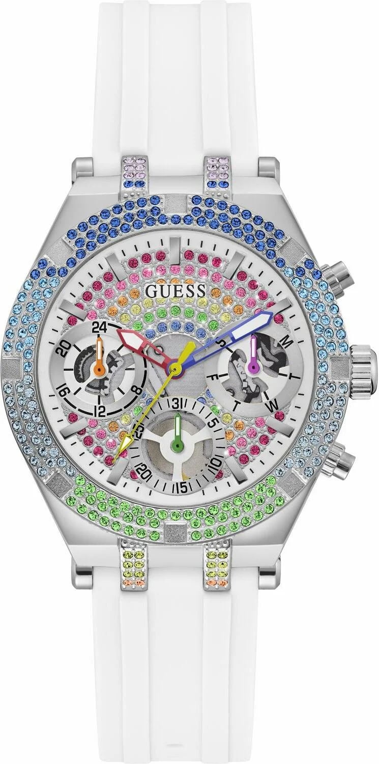 Montre Guess GW0407L4 femme cadran multicolore bracelet caoutchouc / silicone