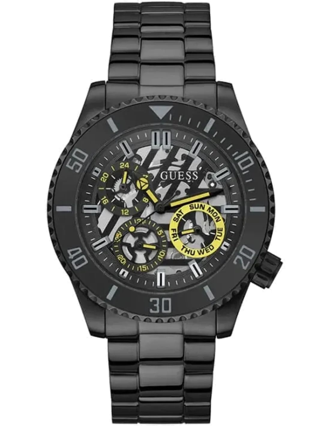 Montre Guess GW0488G3 homme cadran noir bracelet acier inoxydable