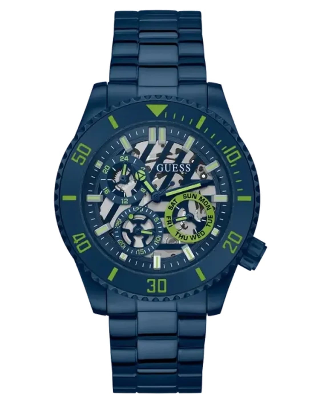 Montre Guess GW0488G4 homme cadran bleu bracelet acier inoxydable