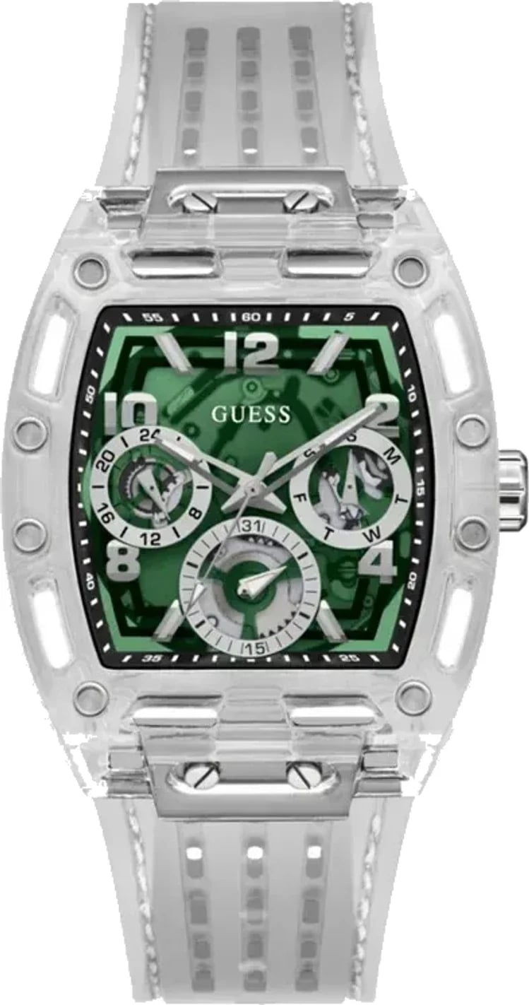 Montre Guess GW0499G8 homme cadran vert bracelet silicone