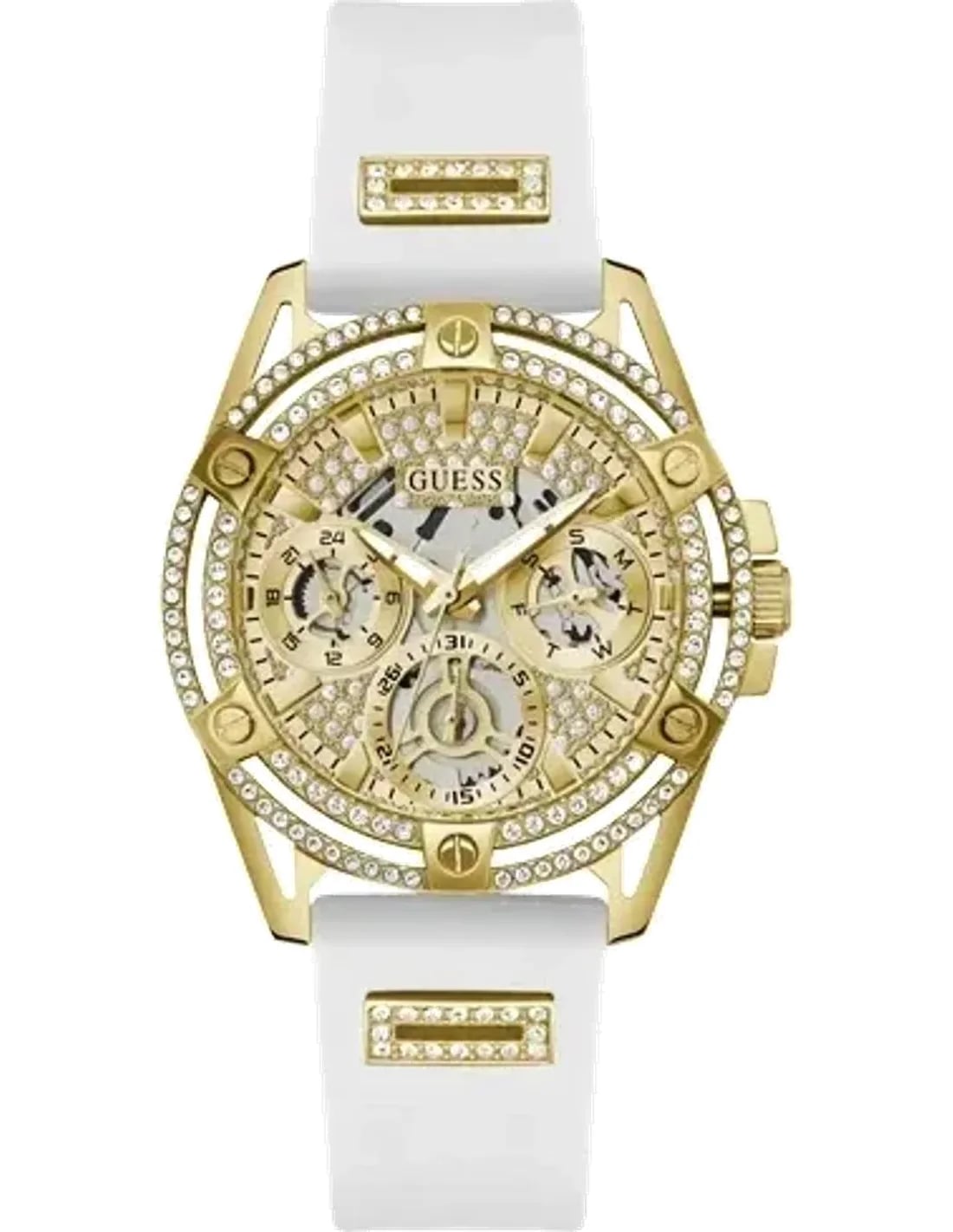Montre Guess GW0536L2 femme cadran doré bracelet caoutchouc / silicone