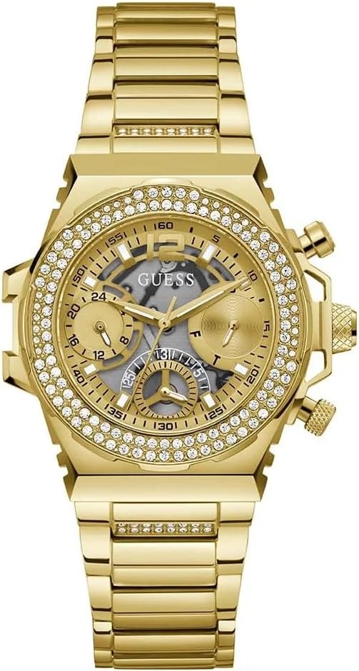 Montre Femme Guess Fusion GW0552L2 dorée bracelet maillons acier