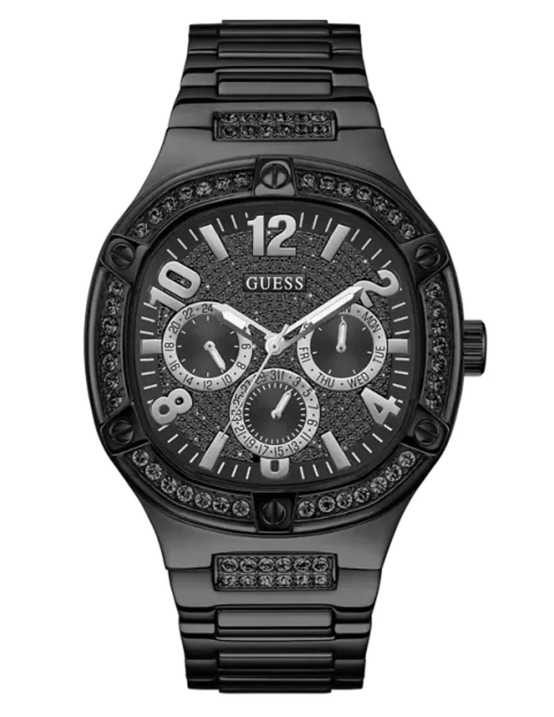 Montre Guess GW0576G3 homme cadran noir bracelet acier inoxydable