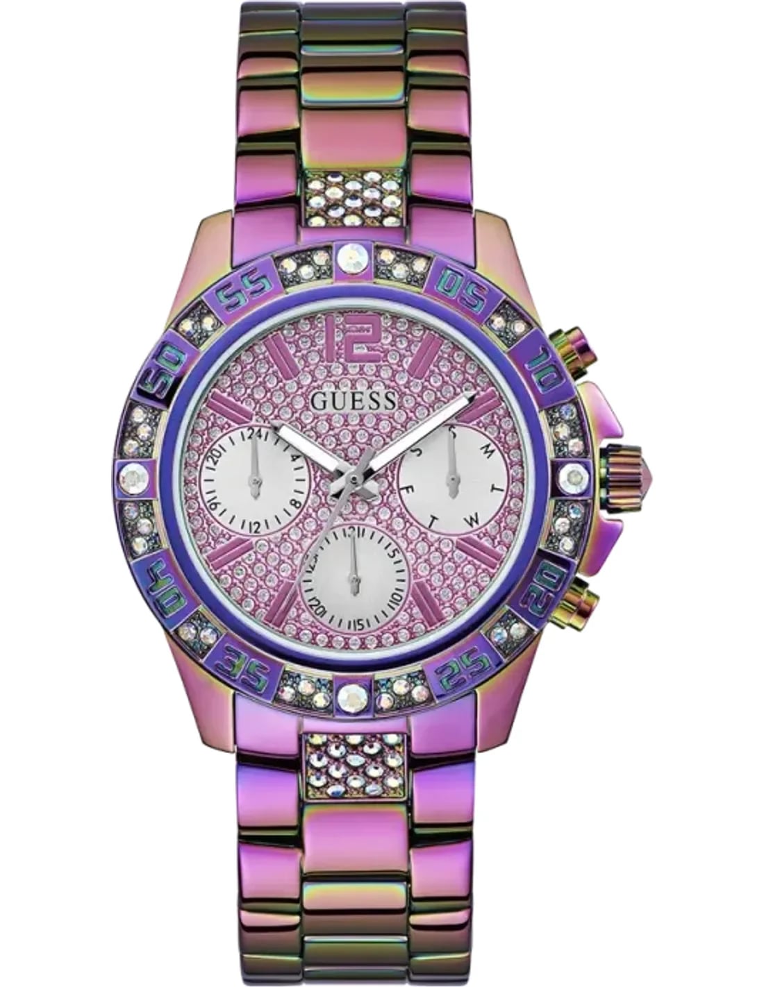 Montre Guess GW0771L4 femme cadran multicolore bracelet acier inoxydable