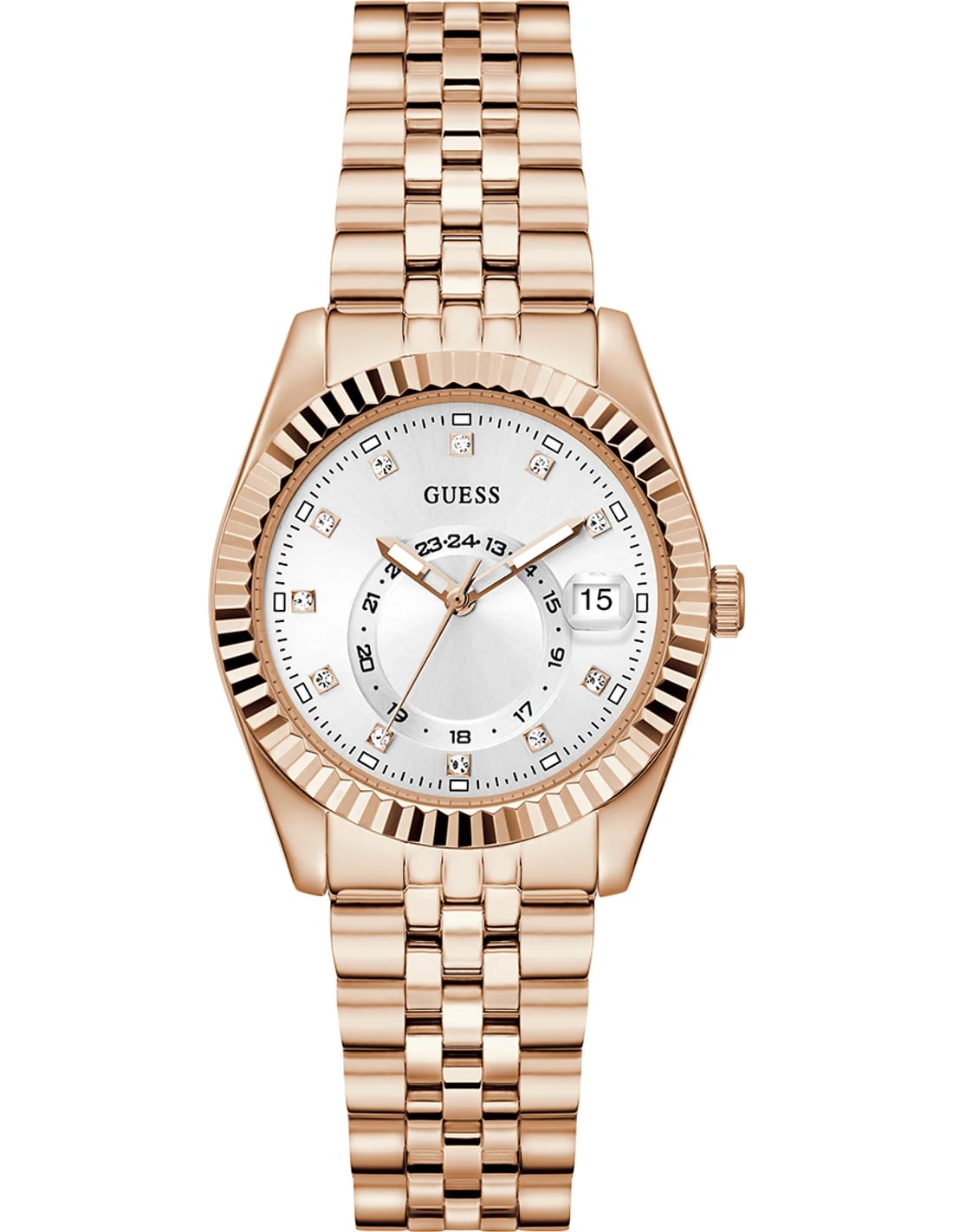 Montre Guess GW0936L4 femme cadran blanc bracelet acier