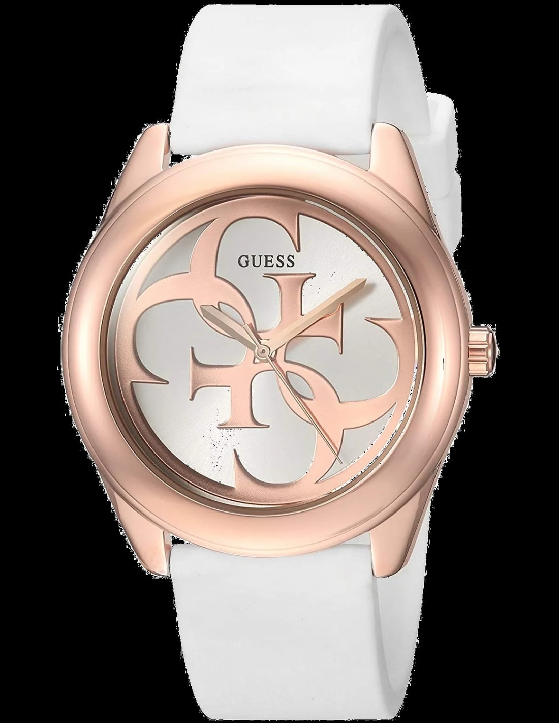 Montre Guess W0911L5 femme cadran blanc bracelet caoutchouc / silicone