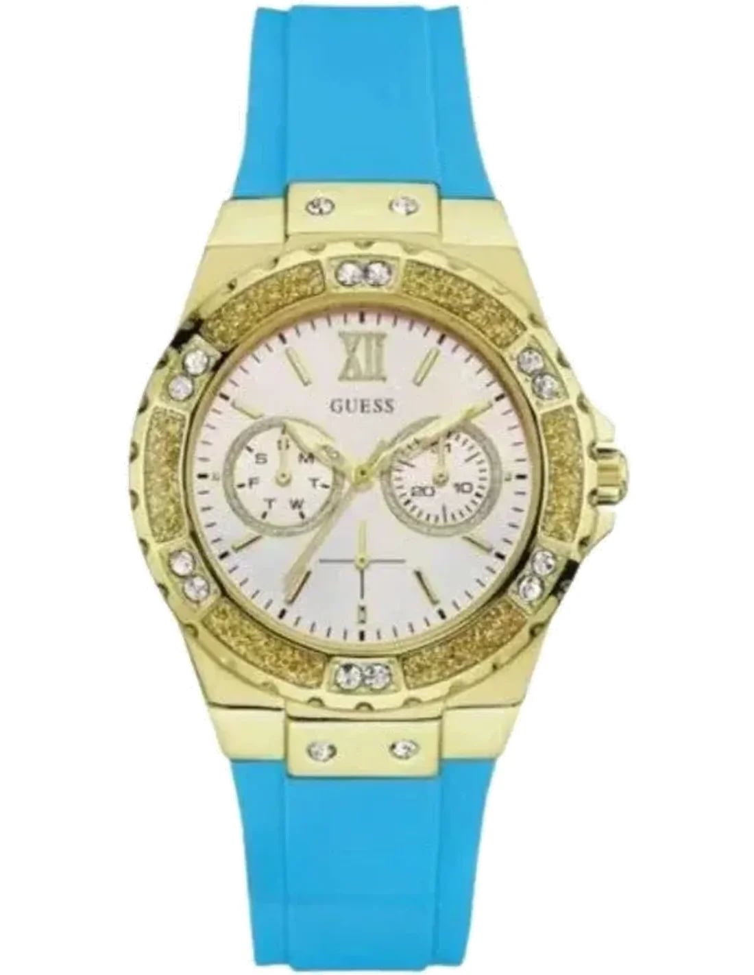 Montre Guess W1053L6 femme cadran or bracelet silicone