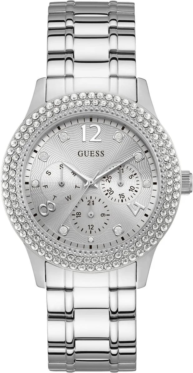 Montre Guess W1097L1 femme cadran argent bracelet acier inoxydable