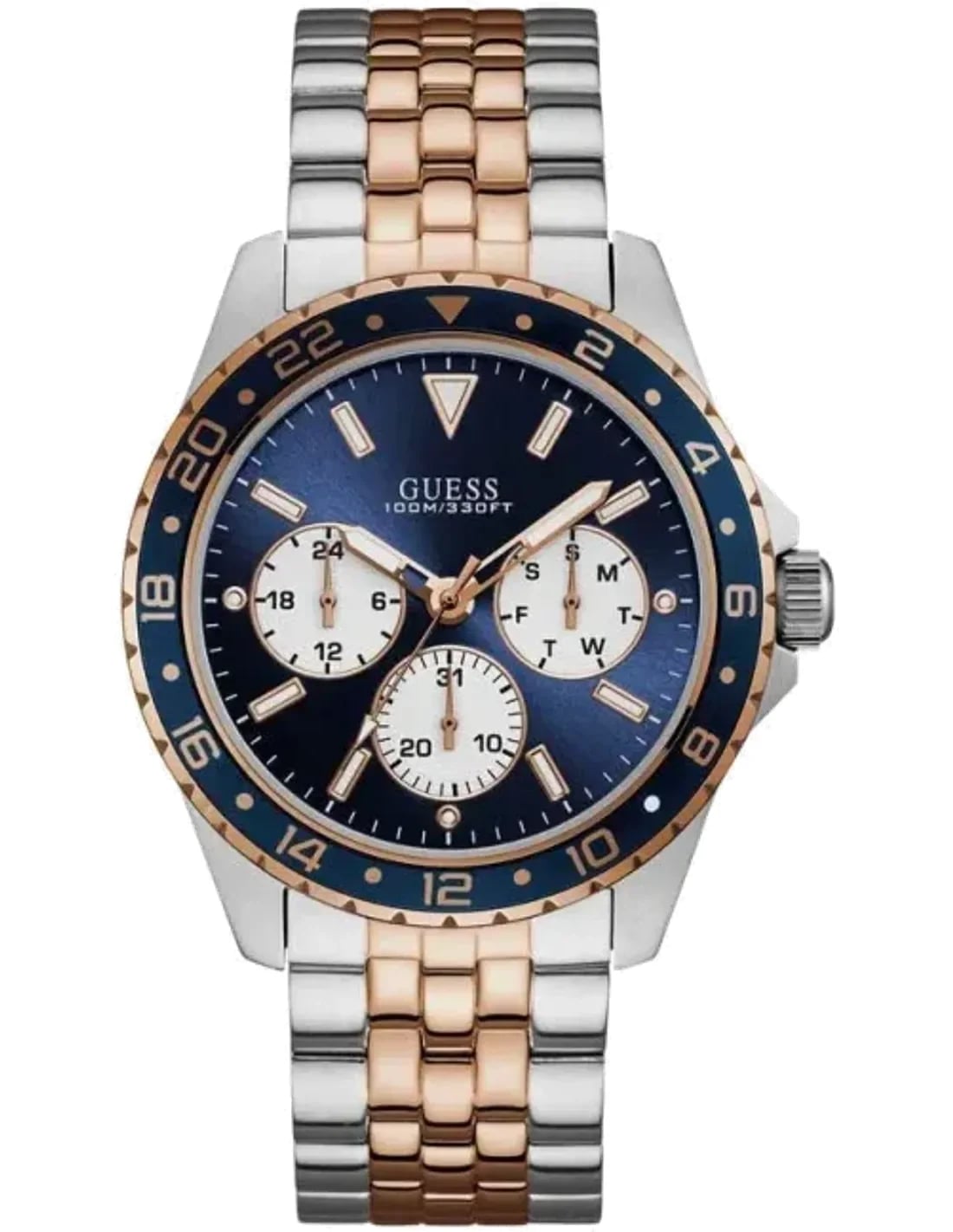 Montre Guess W1107G3 homme cadran bleu bracelet acier inoxydable