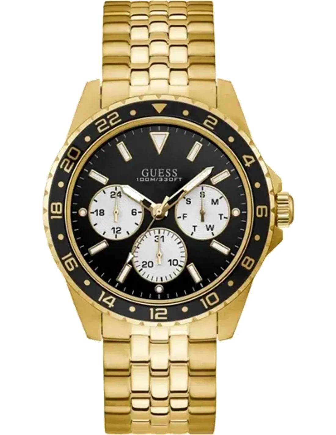 Montre Guess W1107G4 homme cadran noir bracelet acier inoxydable