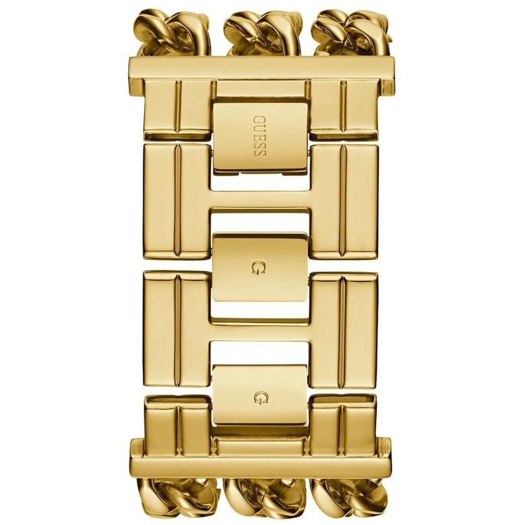 Montre Femme Guess Heavy Metal W1275L2 dorée bracelet maille dorée vue 3