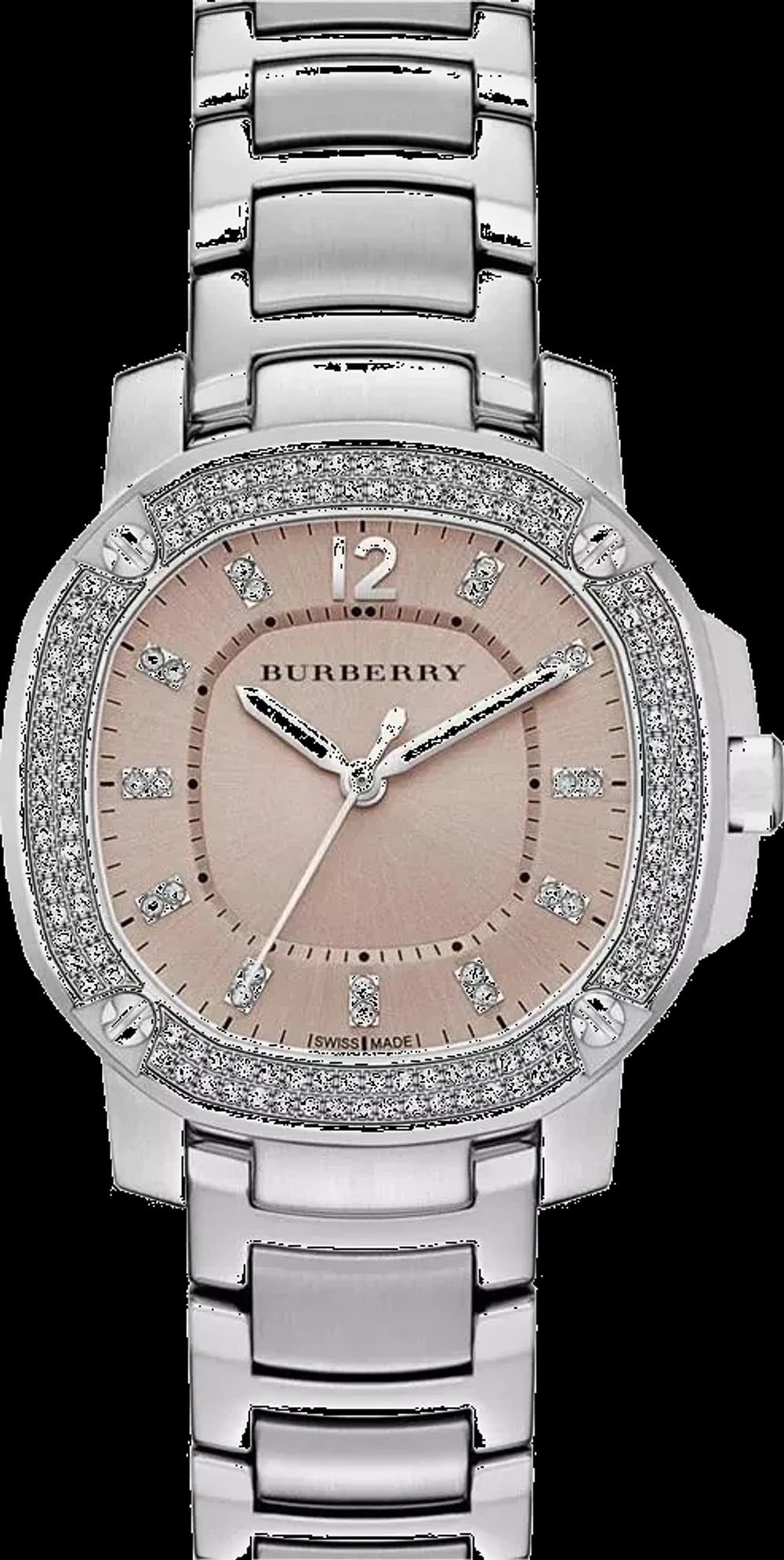 Montre Burberry BBY1803 femme cadran rose bracelet acier inoxydable