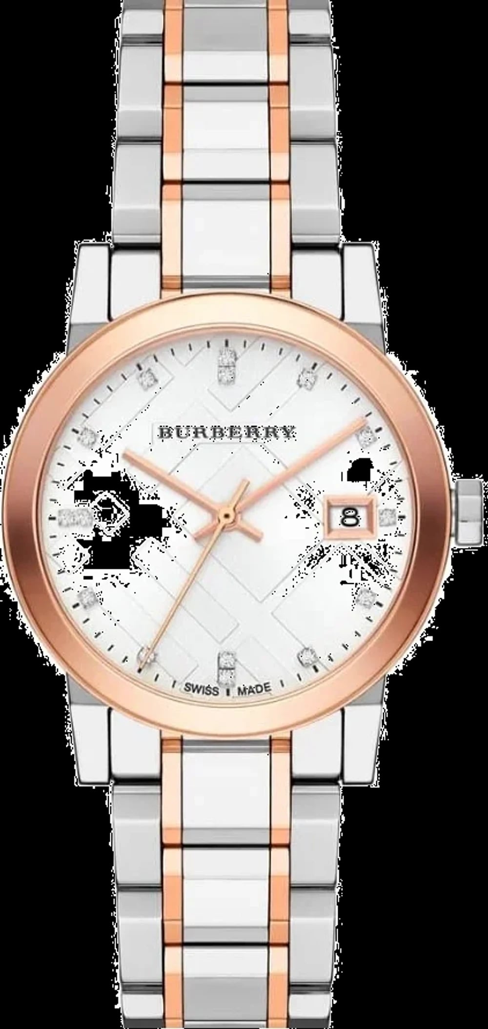 Montre Burberry BU9214 femme cadran argent bracelet acier inoxydable