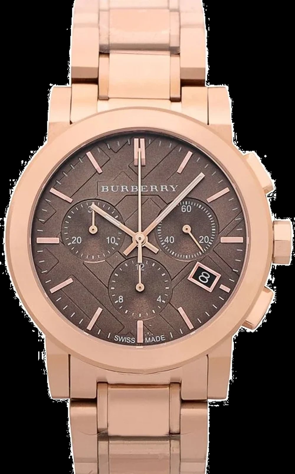 Montre Burberry BU9754 unisexe cadran marron bracelet acier inoxydable
