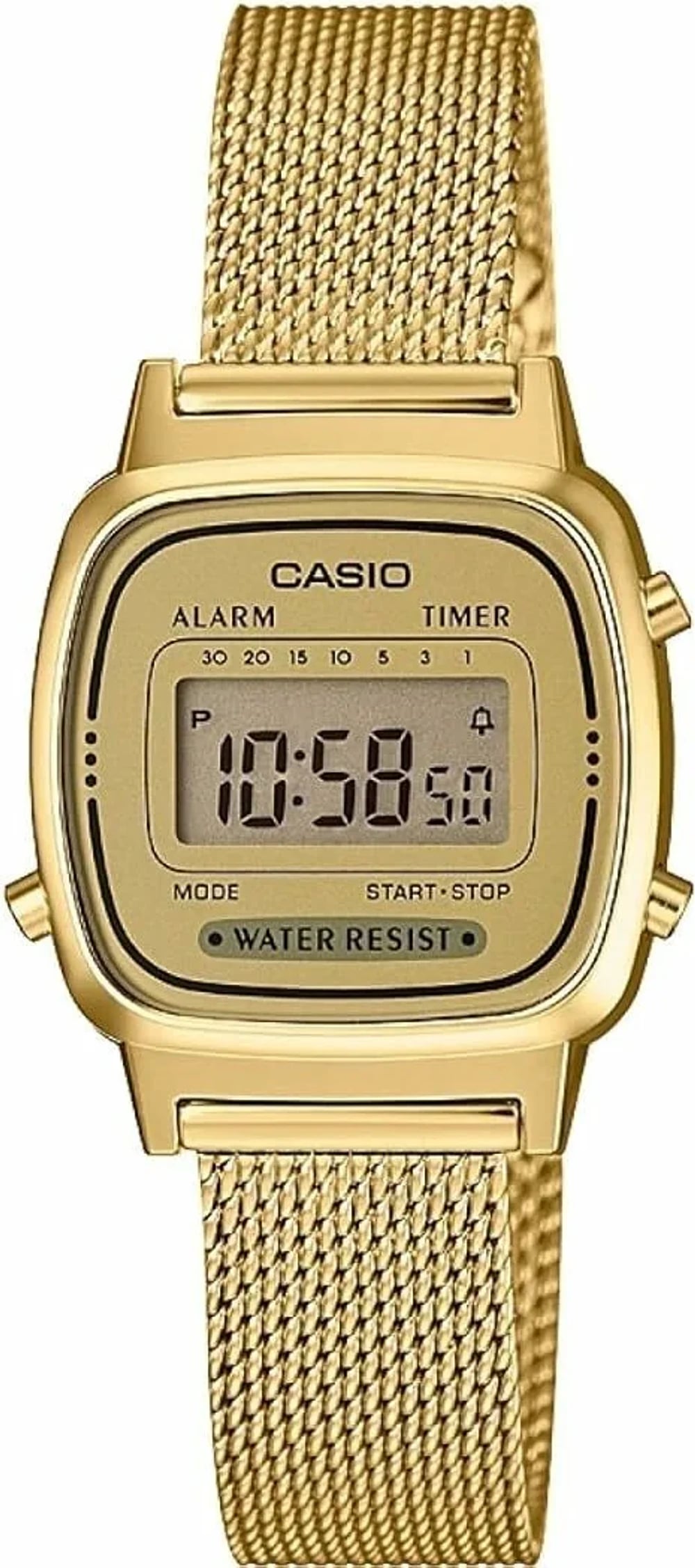 Montre Casio LA670WEMY-9EF femme cadran doré bracelet acier inoxydable