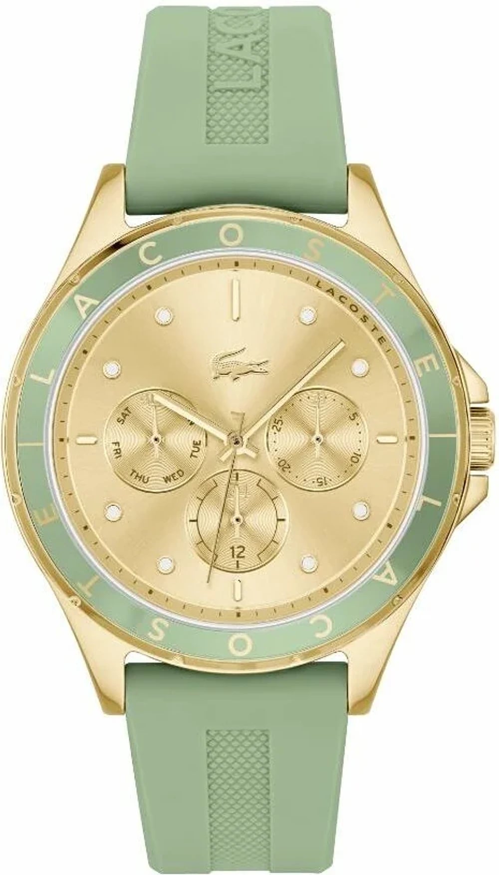 Montre Lacoste 2001298 femme cadran doré bracelet caoutchouc / silicone