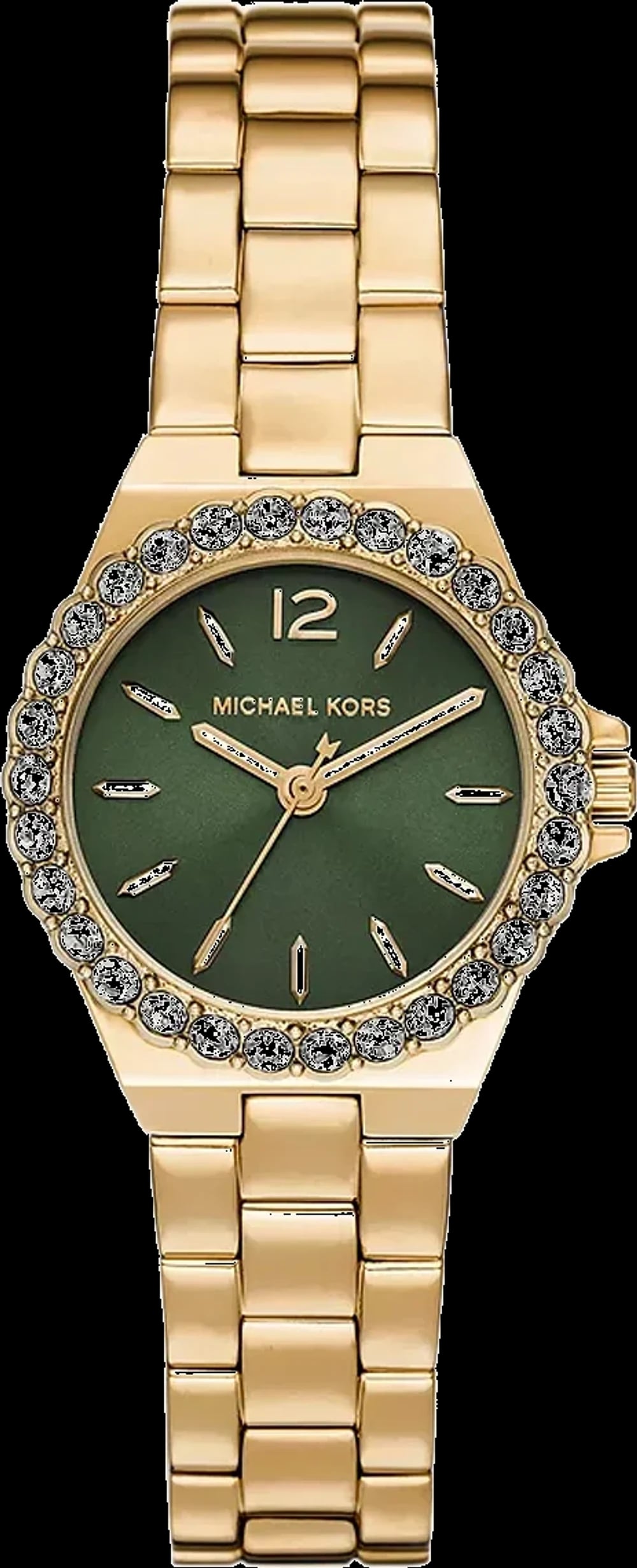 Montre Michael Kors MK7395 Lennox femme cadran vert bracelet acier or
